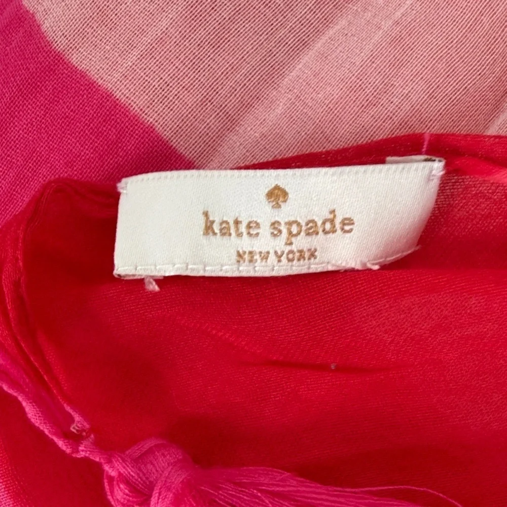 Kate Spade Pink and Orange Striped Scarf